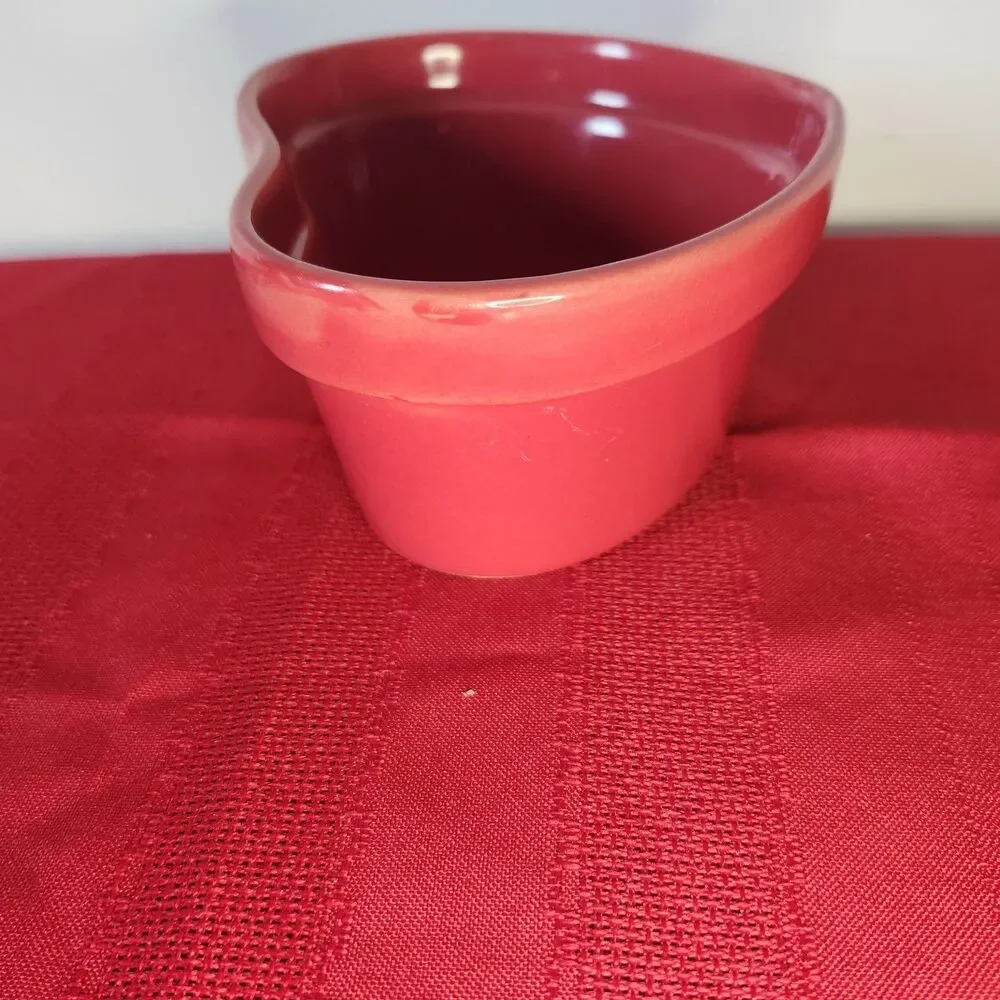 Red Ceramic Heart Ramekin Michaels Celebration 4.5
